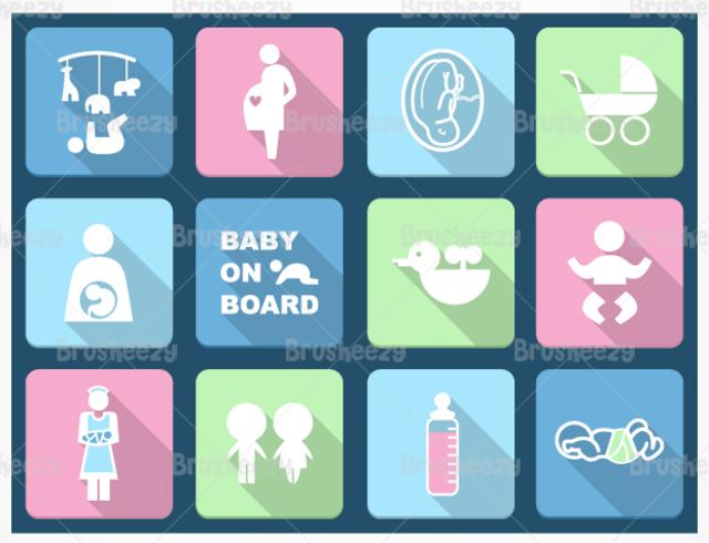 Pastel Baby Icon Vector Pack Pastel Baby Icon Vector Pack