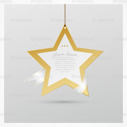 Golden Holiday Star Vector Background Golden Holiday Star Vector Background