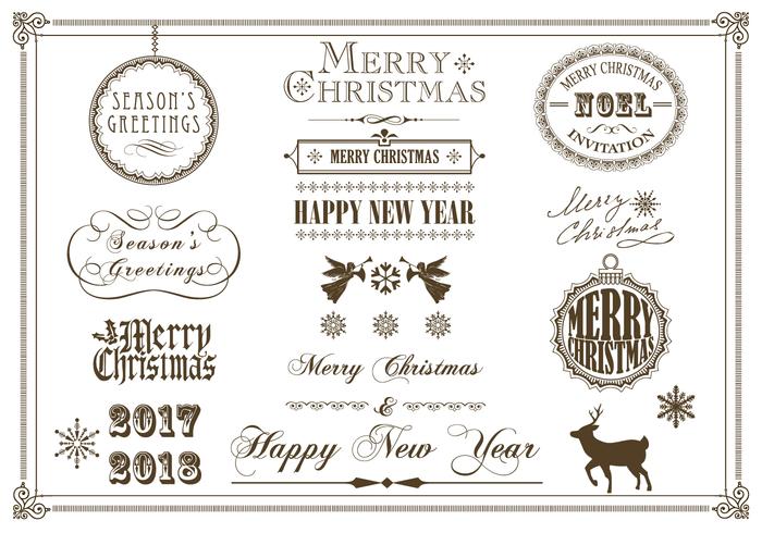Christmas and Holiday Label Vector Pack Christmas and Holiday Label Vector Pack