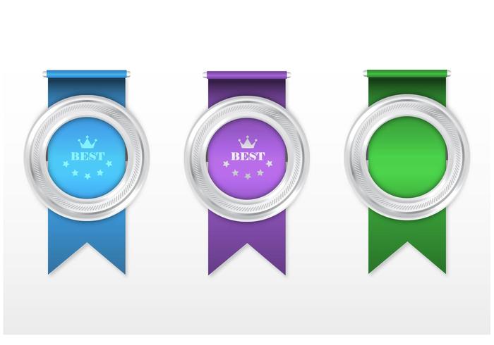 Silver Award Ribbon Vector Pack Silver Award Ribbon Vector Pack