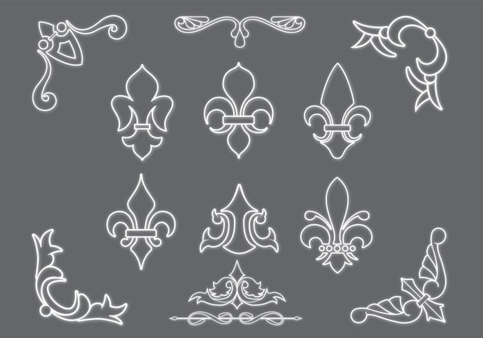 Fleur De Lis Vectors and Ornaments Pack Fleur De Lis Vectors and Ornaments Pack
