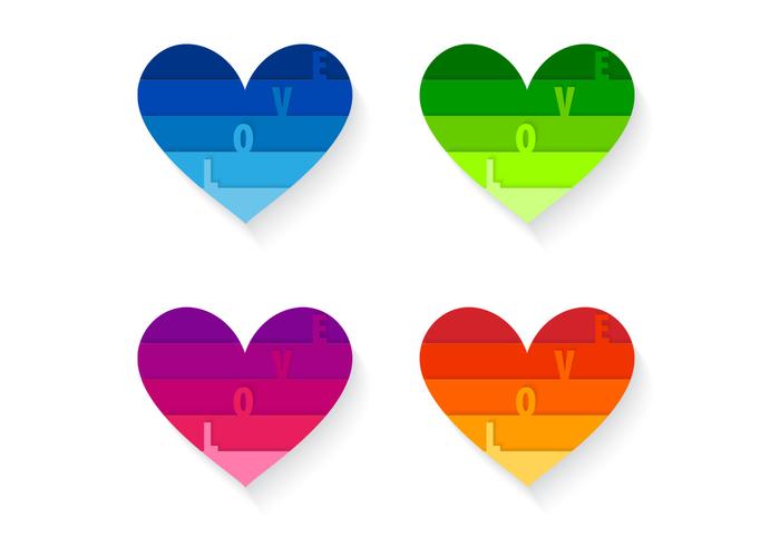 Bright Lovely Heart Vector Pack Bright Lovely Heart Vector Pack