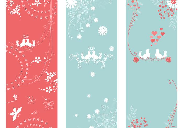 Love Bird Banner Vector Pack Love Bird Banner Vector Pack