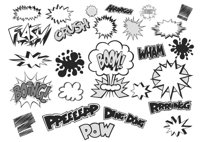 Download Comic Bubble Vector and Text Vector Pack - Download Free ...