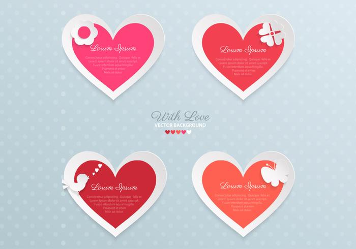 Paper Valentine's Day Heart Vector Pack Paper Valentine's Day Heart Vector Pack