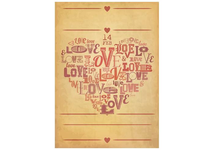 Grungy Valentine's Day Poster Vector Grungy Valentine's Day Poster Vector