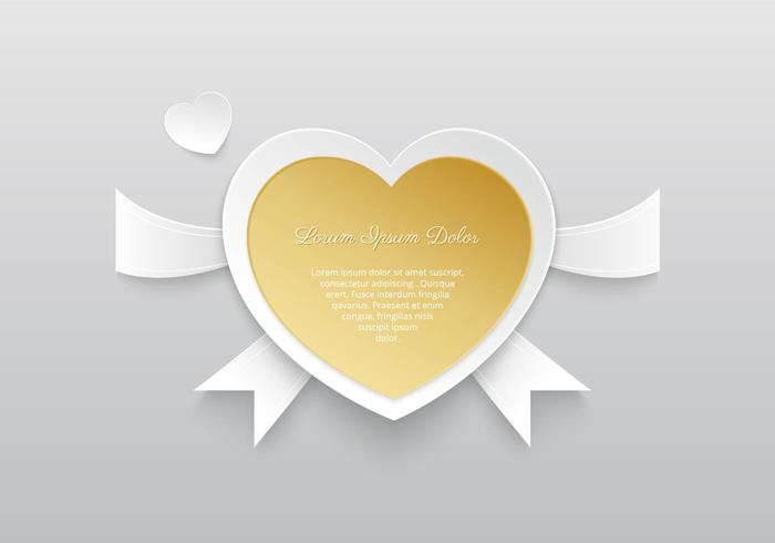Golden Heart Vector Background Golden Heart Vector Background