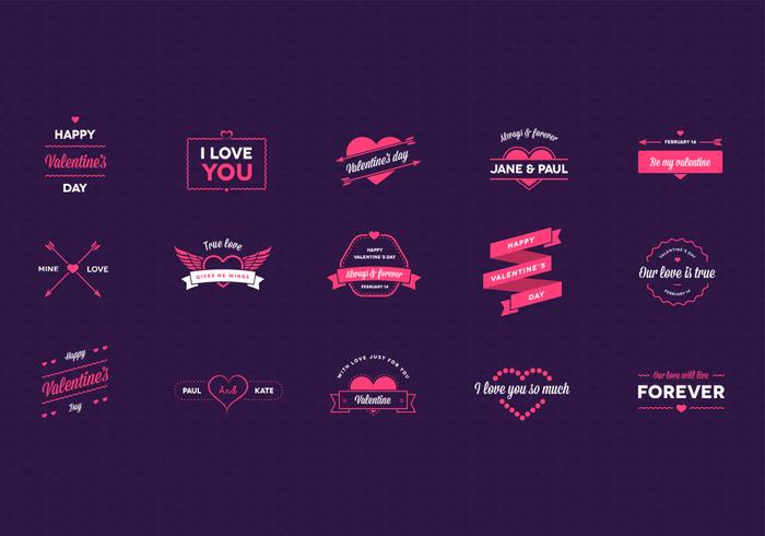 Valentine's Day Badge Vector Pack Valentine's Day Badge Vector Pack