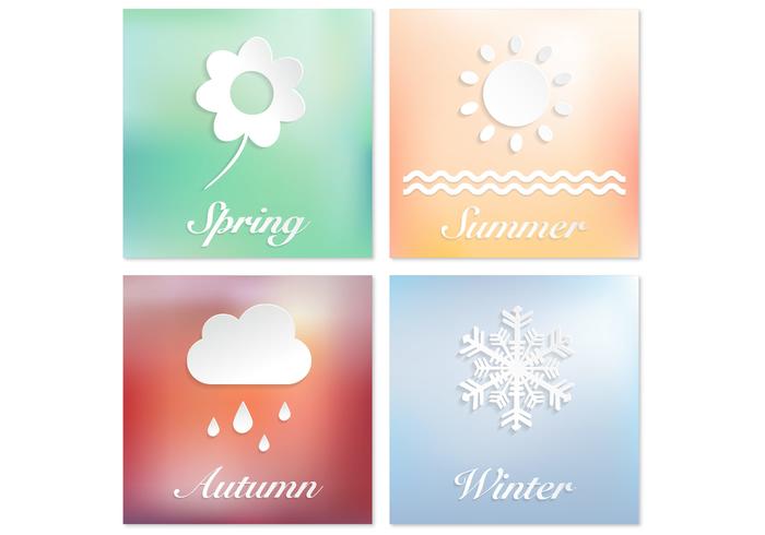 Four Seasons Vector Background Four Seasons Vector Background