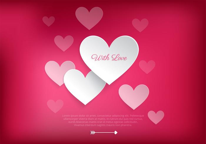 Loving Heart Valentine Vector Background Loving Heart Valentine Vector Background