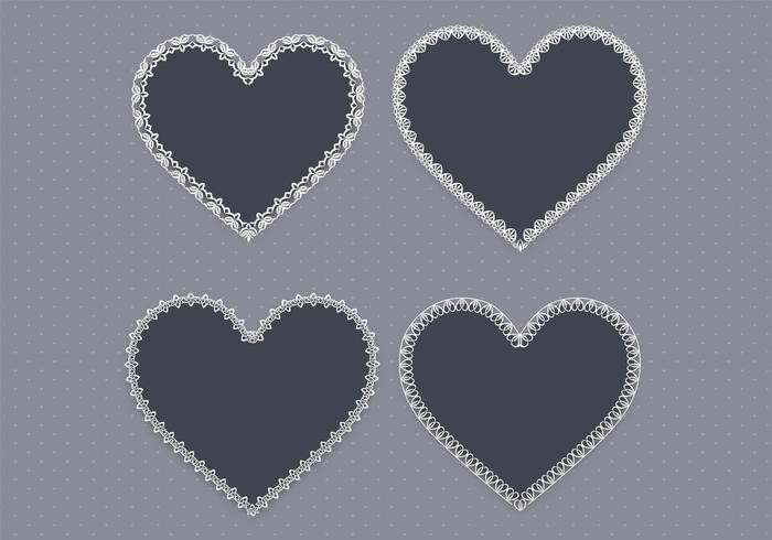 Black Lace Heart Vector Pack Two Black Lace Heart Vector Pack Two