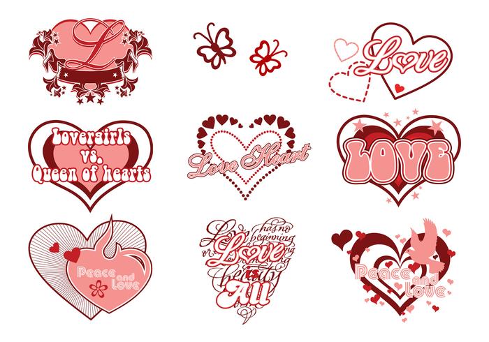 Love and Heart Vector Pack Love and Heart Vector Pack