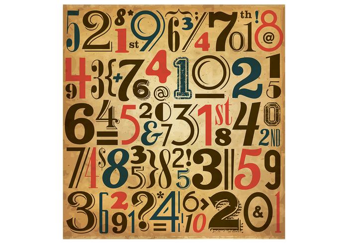 Vintage Number Vector Background Vintage Number Vector Background