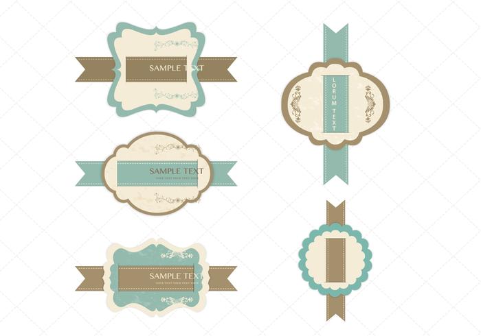 Vintage Ribbon Label Vector Pack Vintage Ribbon Label Vector Pack