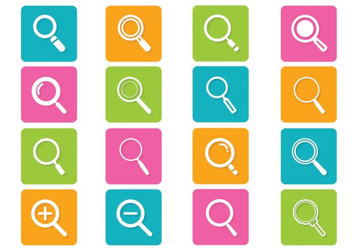 Magnifier Glass Icons Vector Magnifier Glass Icons Vector
