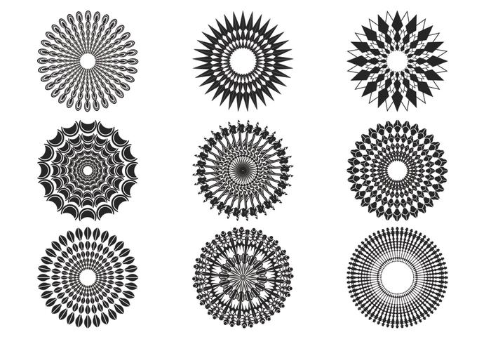 Decorative Sunburst Vectors Decorative Sunburst Vectors