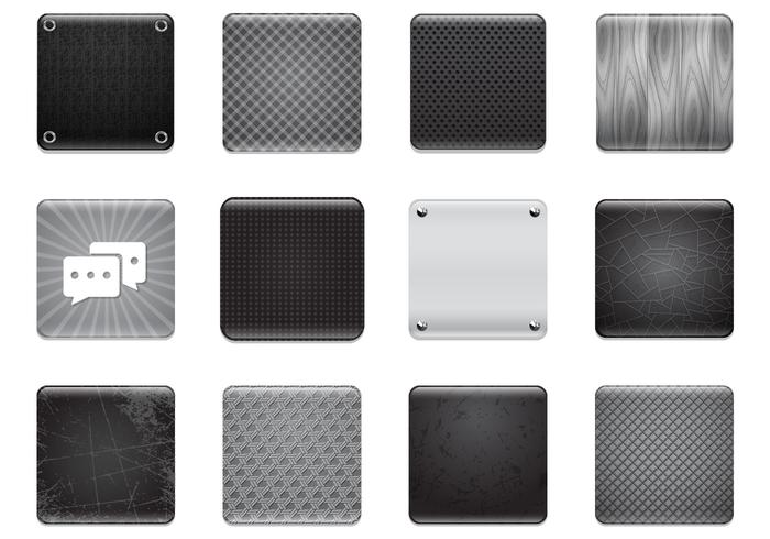 Black & Grey Apps Background Vector Set Black & Grey Apps Background Vector Set