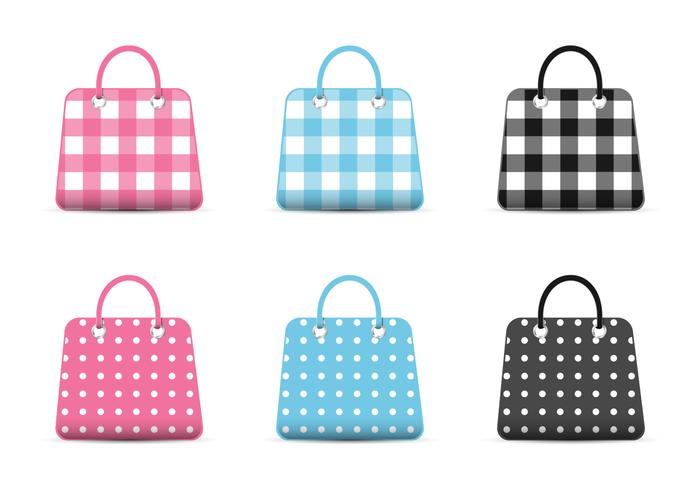 Girly Fashion Bag Icons Vector Girly Fashion Bag Icons Vector