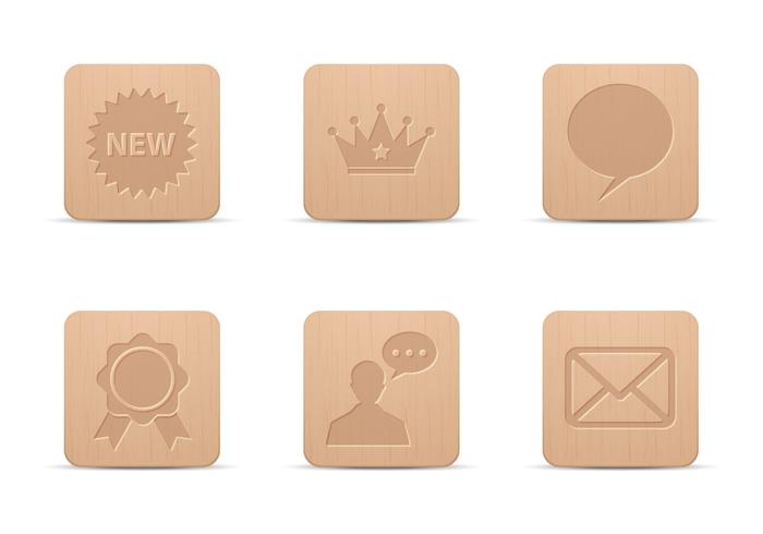Miscellaneous Wood Icon Vector Set Miscellaneous Wood Icon Vector Set