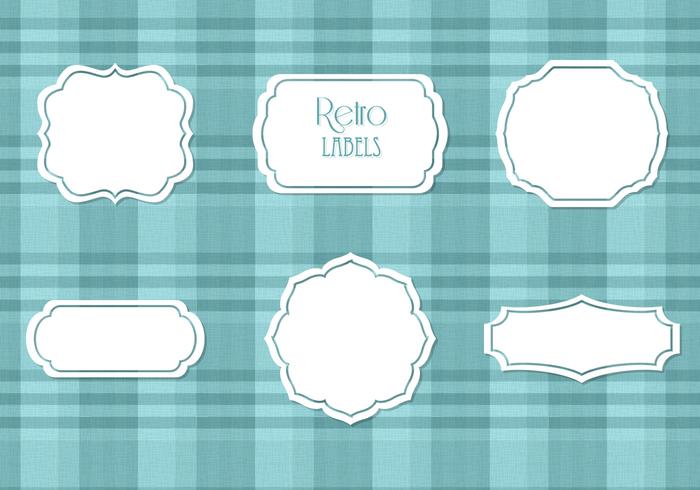 White Retro Labels Vector Set White Retro Labels Vector Set