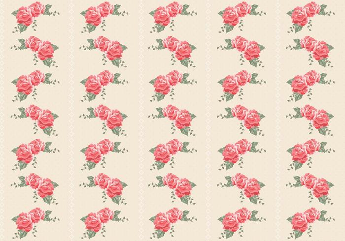 Retro Roses Seamless Pattern Vector Retro Roses Seamless Pattern Vector