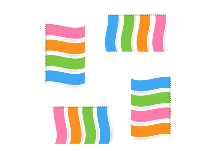 Modern Ribbons Vector Set Modern Ribbons Vector Set