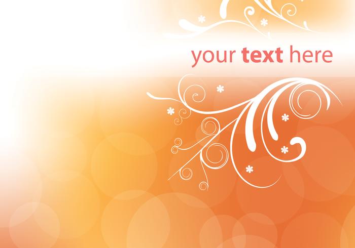 Orange Floral Swirl Vector Orange Floral Swirl Vector