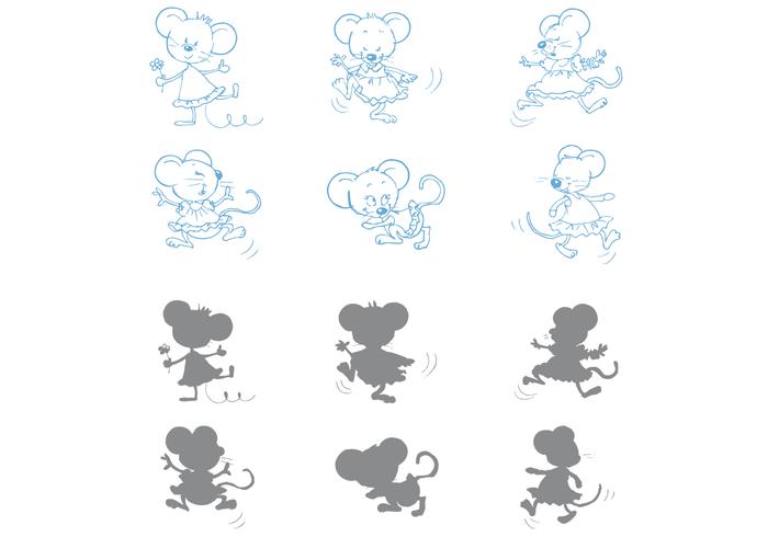 Dancing Mice Vectors Dancing Mice Vectors