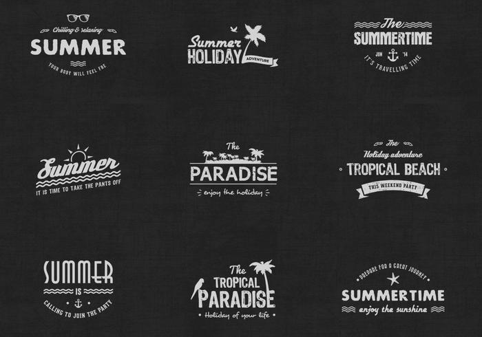 Vintage Summer Badge Vectors Vintage Summer Badge Vectors
