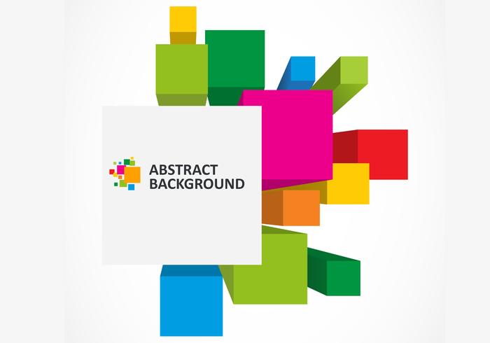 Colored Cubes Background Vector Colored Cubes Background Vector