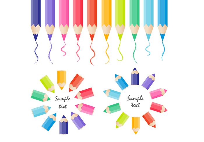 Colored Pencils Vector Collection Colored Pencils Vector Collection