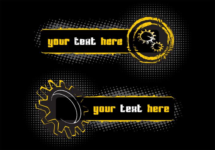 Cog Wheel Banner Vectors Cog Wheel Banner Vectors