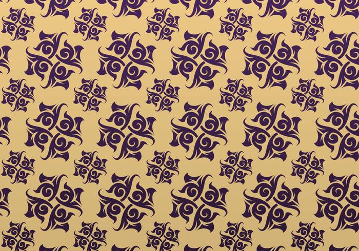 Purple and Gold Ornamental Vector Patterned Background Purple and Gold Ornamental Vector Patterned Background