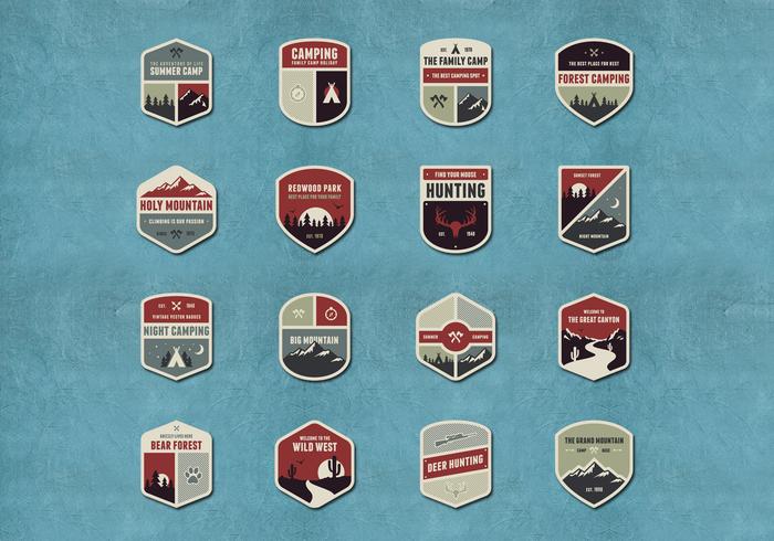 Outdoor and Camping Badge Vectors Outdoor and Camping Badge Vectors