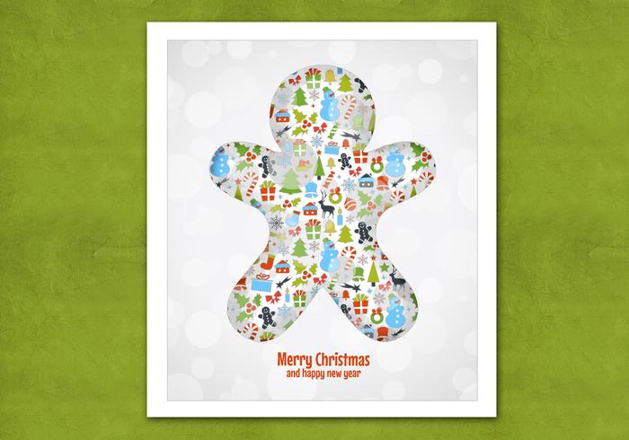 Bokeh Christmas Cookie Vector Background Bokeh Christmas Cookie Vector Background
