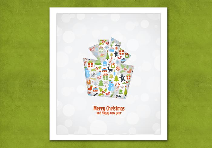 Bokeh Christmas Gift Vector Background Bokeh Christmas Gift Vector Background