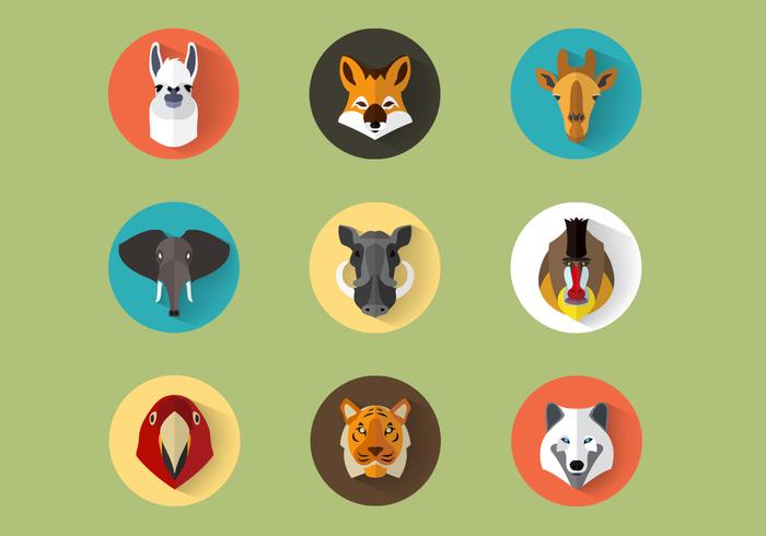 Animal Portraits Vector Set Animal Portraits Vector Set