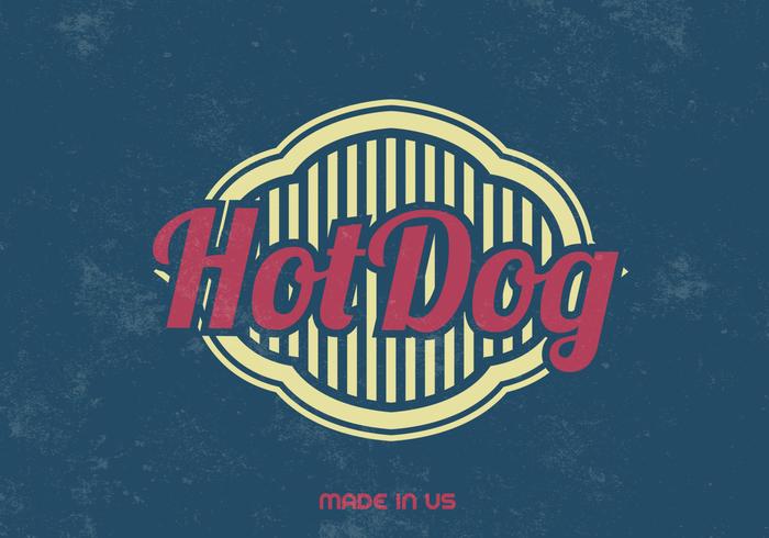 Vintage Hot Dog Vector Background Vintage Hot Dog Vector Background