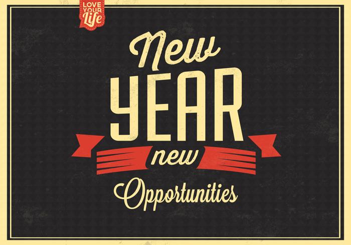 Vintage New Year Vector Background Vintage New Year Vector Background
