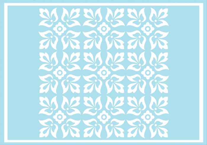 Blue Floral Ornament Vector Pattern Blue Floral Ornament Vector Pattern