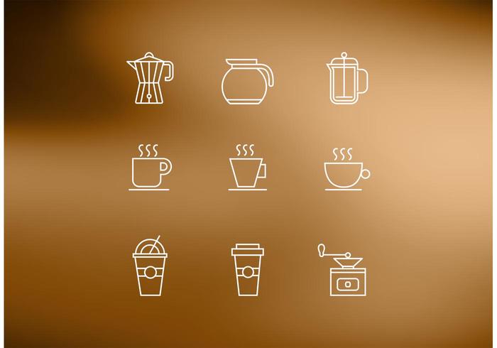 Free Line Coffee Vector Icons Free Line Coffee Vector Icons