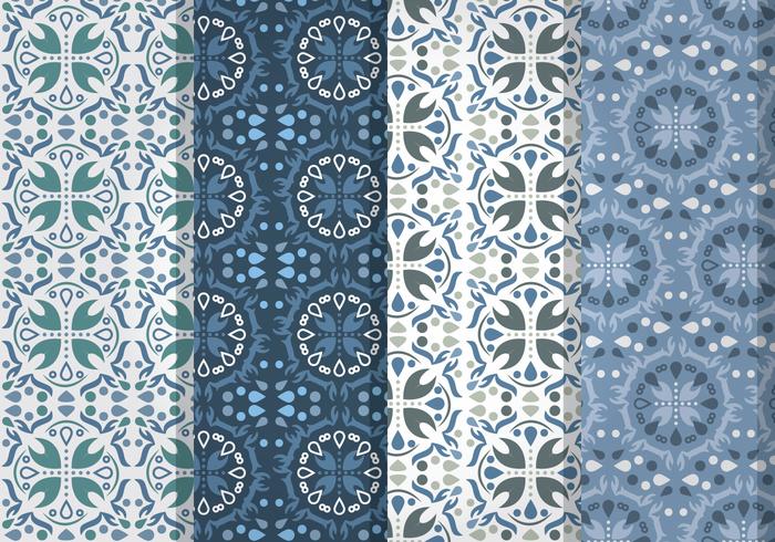 Blue Talavera Vector Patterns Blue Talavera Vector Patterns