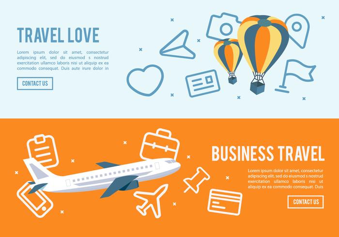 Flat Travel Icon Collection Vector Background Flat Travel Icon Collection Vector Background