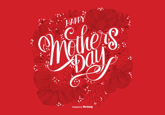 Hand Drawn Mother's Day Card Vector Hand Drawn Mother's Day Card Vector