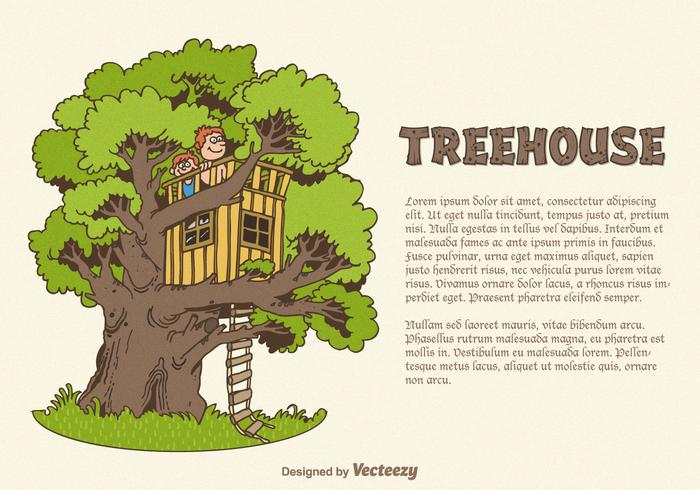 Vector Drawn Treehouse Vector Drawn Treehouse
