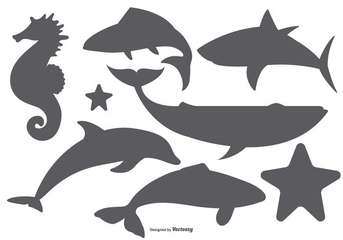 Sea Animal Vector Shapes Sea Animal Vector Shapes