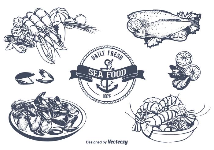 Seafood Vector Set Seafood Vector Set