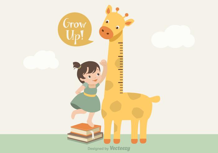 Vector Giraffe Growth Chart Vector Giraffe Growth Chart