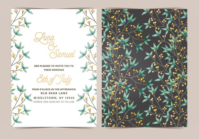 Boho Wedding Vector Wedding Invitation Boho Wedding Vector Wedding Invitation