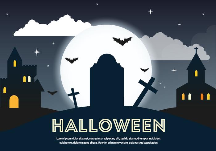 Scary Vector Halloween Graveyard Scary Vector Halloween Graveyard